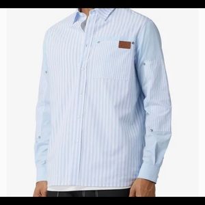 Burberry Striped Patchwork Button Up Shirt Size XXL Like New